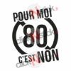 Pour moi c'est non à la limitation à 80 km/h