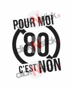 Pour moi c'est non à la limitation à 80 km/h