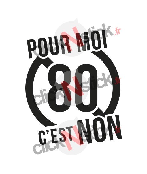 Pour moi c'est non à la limitation à 80 km/h