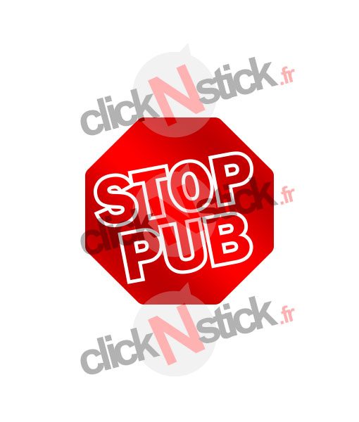 Sticker stop pub contre la publicité