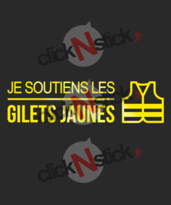 sticker je soutiens les gilets jaunes