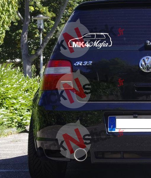 Sticker autocollant vw golf IV mafia