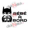 sticker bébé à bord batman