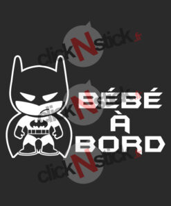 sticker bébé à bord batman