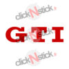Sticker logo GTI pour personnaliser calandre de golf 6