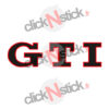 Stickers 2 couleurs logo GTI pour personnaliser calandre de golf 6