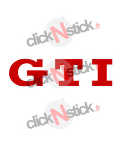 Sticker logo GTI pour personnaliser calandre de golf 6