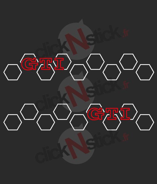stickers volkswagen vw golf gti alvéoles