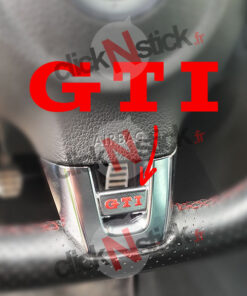 sticker rouge ou couleur au choix pour volant de golf 6 GTI