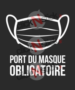 sticker port du masque obligatoire spécial covid