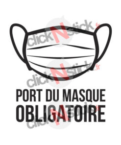 sticker port du masque obligatoire