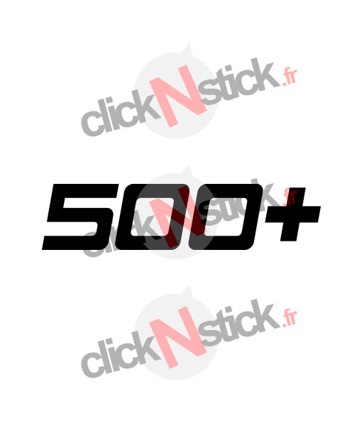 sticker 500+ cv puissance
