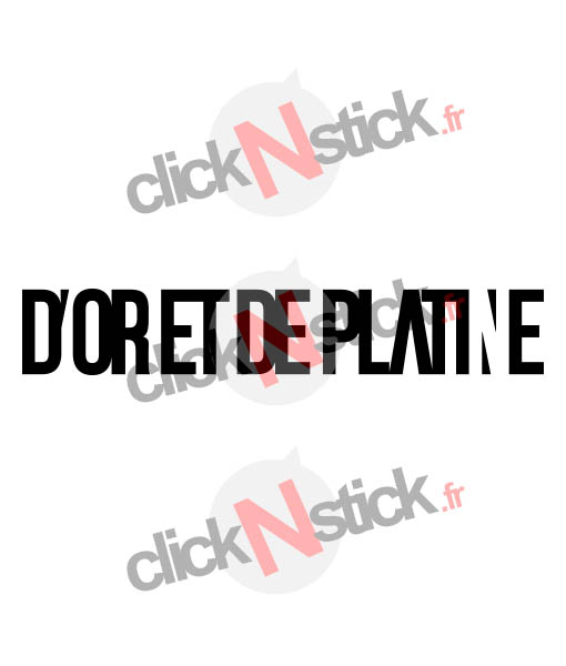 D'or et de Platine logo Jul sticker