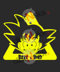 Stickers bébé à bord dragon ball son goku