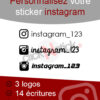 Personnalise ton sticker instagram