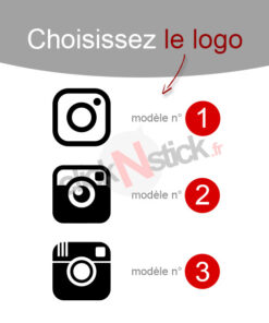 Sticker instagram personnalisable : choix du logo