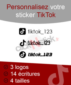 Personnalise ton sticker TikTok