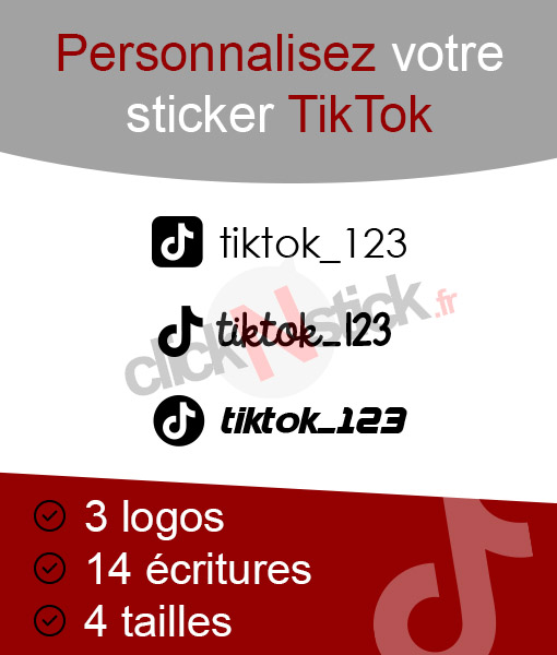 Personnalise ton sticker TikTok