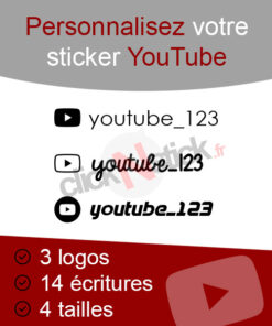 Personnalise ton sticker YouTube