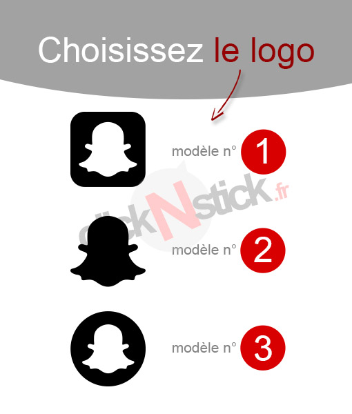 Sticker snapchat personnalisable : choix du logo