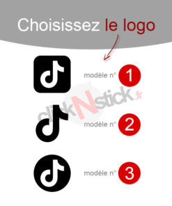 Sticker tiktok personnalisable : choix du logo