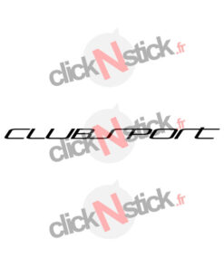 Sticker clubsport personnalisé golf 7 GTI