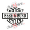 Sticker bébé biker à bord thème Harley Davidson