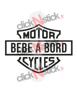 Sticker bébé biker à bord thème Harley Davidson