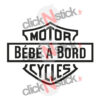 Sticker bébé biker à bord thème Harley Davidson V2