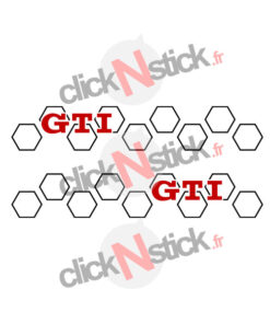 Stickers GTI alvéoles performance TCR nid d'abeille pour Golf