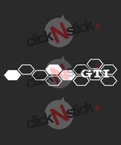 Paire de stickers GTI nid d'abeille alvéoles pour volkwagen golf GTI
