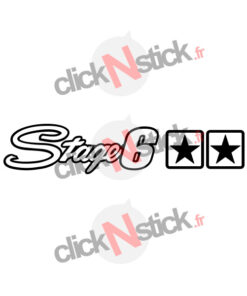 Sticker Stage6 racing scooter texte contour