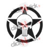 Sticker punisher étoile armée américaine usa version 2