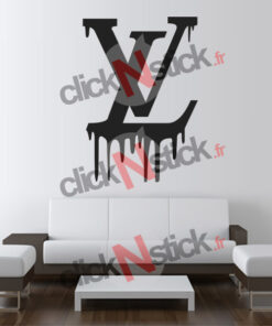 Sticker autocollant Louis Vuitton coulée peinture pour mur, voiture, porte, bidon, fût