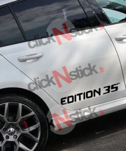 Sticker adhésif autocollant Golf 6 edition 35 alvéoles personnsalisable