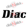 Sticker Diac écrit en italique Renault sport rallye