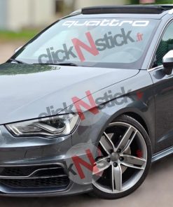 sticker stickers autocollant quattro audi sur pare-brise ou carrosserie