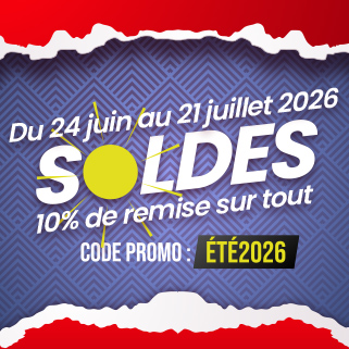 Soldes d'été 2026 sur tous les autocollants stickers. 10% de remise sur tout le site avec le code promo été2026